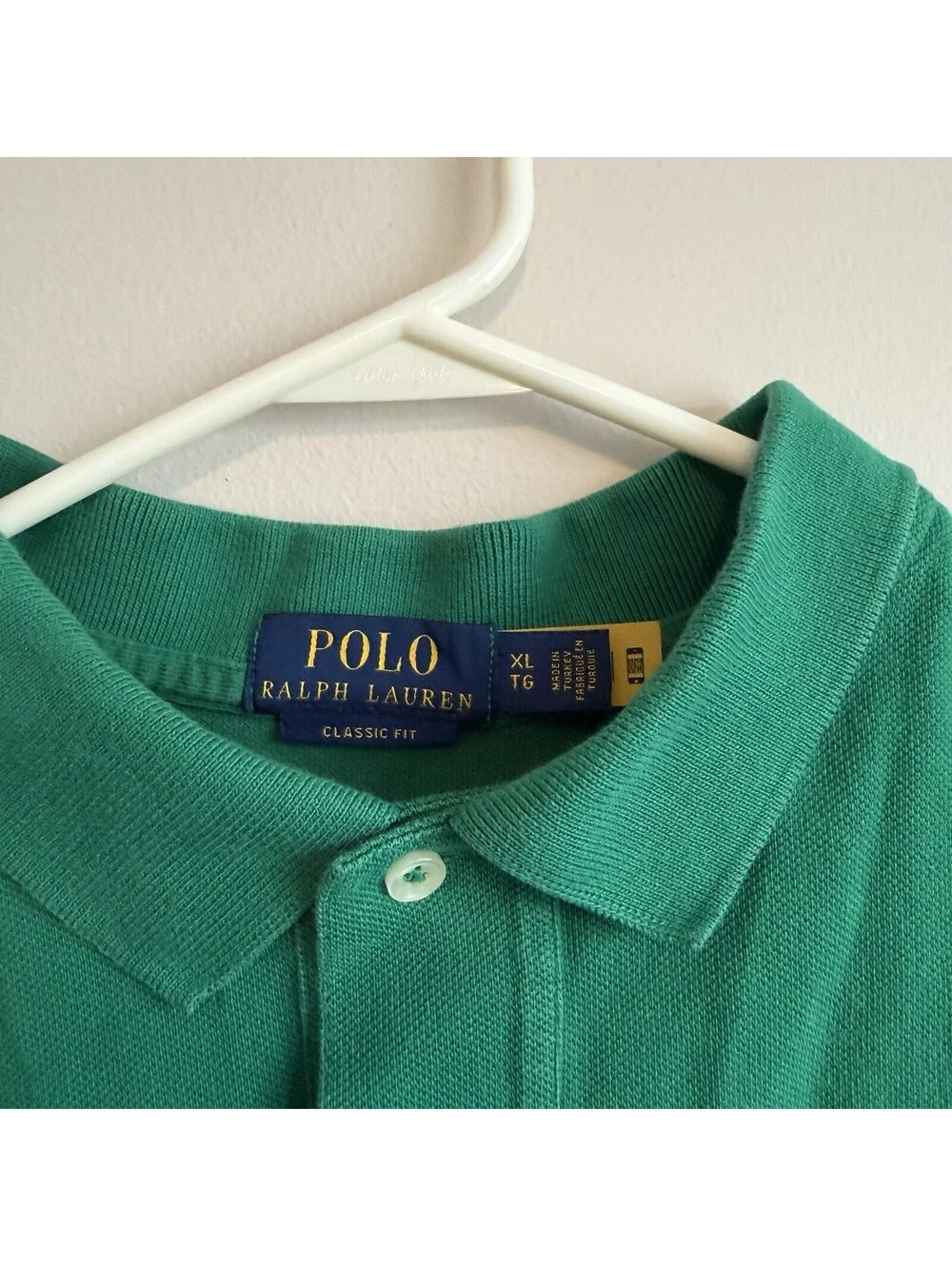 Polo Ralph Lauren Shirt Mens XL Polo Green Orange Pony Logo Classic Fit Preppy
